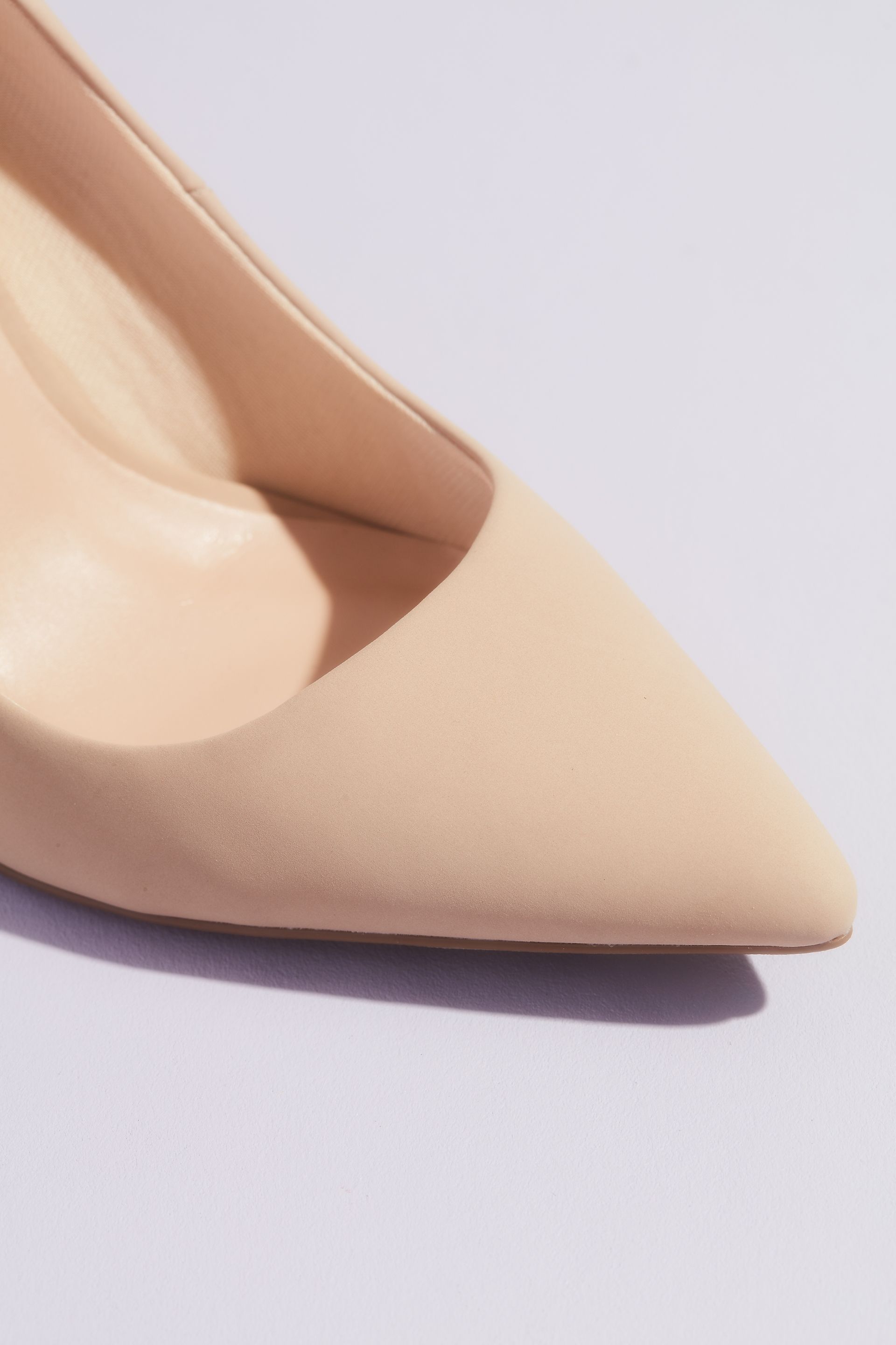 Classic Pointed Toe Block Heel Pumps | David's Bridal
